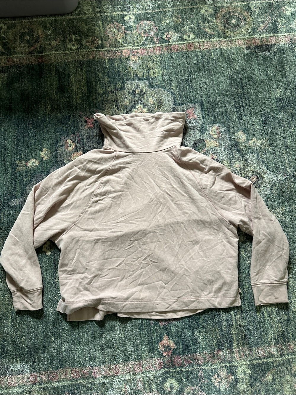 Old Navy Women's Dusty Rose Funnel Neck Pullover Hoodie Cozy Lounge 90s Vibes